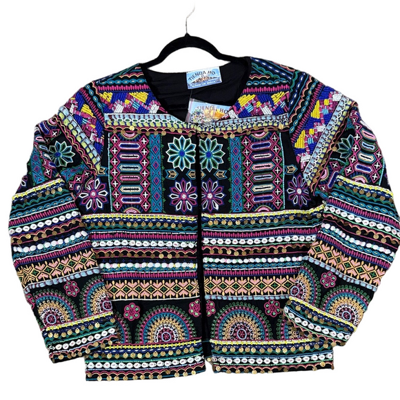 Tienda Ho Jackets & Blazers - Tienda Ho Multicolor Embroidered Beaded Jacket NWT SKU1326